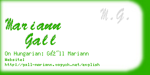 mariann gall business card